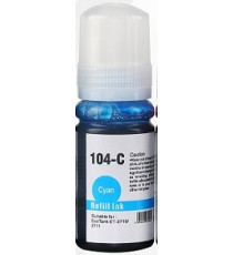 Ecotank T104C ciano flacone inchiostro T102/103/104/106C C13T00P240 compatibile per Epson Ecotank ET-2710,2711,2720,2726 70ml