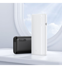 Power bank Hoco J158A nero 10000mAh 2 porte usb-A - led di avviso livello carica, batteria esterna con ricarica veloce