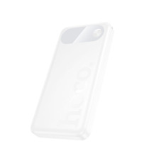 Power bank Hoco J154 QC PD bianco 10000mAh 2 porte usb-A 1 porta usb-C - display led, batteria esterna con ricarica veloce