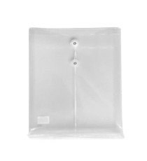 Busta con laccio e soffietto - 25 x 33 cm - PP - trasparente - Lebez