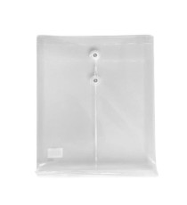 Busta con laccio e soffietto - 25 x 33 cm - PP - trasparente - Lebez