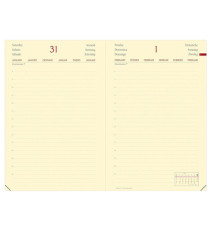 Agenda giornaliera - Daily 21 Prestige 2027 - 13 x 21 cm - copertina Silk - bordeaux - Quo Vadis