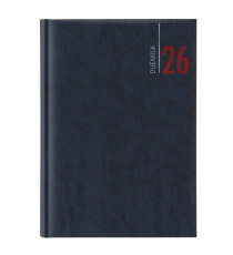 Agenda settimanale 2027 - copertina in carta imbottita - 17 x 24 cm - blu