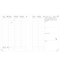 Agenda settimanale Presidente Marlow 2027 - 21 x 27 cm - bordeaux - Quo Vadis