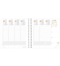 Agenda settimanale Time&Life 2027 - 16 x 16 cm - rosso ciliegia - Quo Vadis