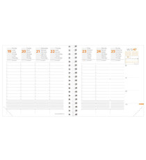 Agenda settimanale Time&Life 2027 - 16 x 16 cm - rosso ciliegia - Quo Vadis