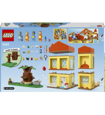 Lego Bluey - Casa della Famiglia di Bluey - Lego 11203 Stanze, Giardino, 4 Minifigure 382pz Anni 4+