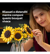 Lego The Botanicals - Bouquet di girasoli - Lego 11502 Girasoli Finti e Steli di Eucalipto Anni 18+ 686pz