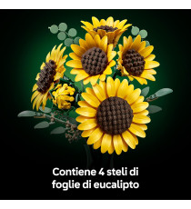 Lego The Botanicals - Bouquet di girasoli - Lego 11502 Girasoli Finti e Steli di Eucalipto Anni 18+ 686pz