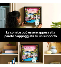 Lego Art - Paesaggio giapponese con ciliegi fioriti - Lego 31218 Cornice con Monte Fuji, Sakura e Cascata 1892pz Anni 18+