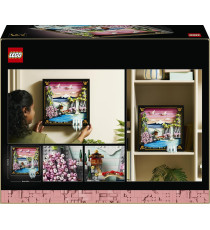 Lego Art - Paesaggio giapponese con ciliegi fioriti - Lego 31218 Cornice con Monte Fuji, Sakura e Cascata 1892pz Anni 18+