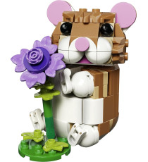 Lego Creator 3in1 - Simpatico criceto con fiore - Lego 31376 costruisci un riccio o un’aquila o un criceto 166pz Anni 7+