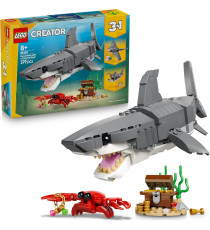 Lego Creator 3in1 - Squalo con scrigno del tesoro - Lego 31381 costruisci uno squalo o rana pescatrice o manta 379pz Anni 8+