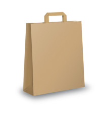 Shopper - maniglie piattina - 26 x 11 x 35 cm - carta kraft - avana - Mainetti Bags - conf. 25 pezzi