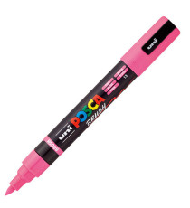 Marcatore a base d'acqua Uni Posca PC5MBR - punta brush 1.0 - 4.0mm - rosa - Uni Mitsubishi