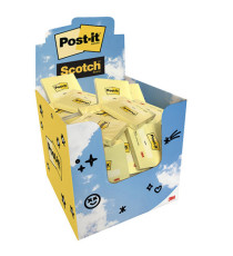 Blocchetto adesivo - 76 x 76 mm - 100 fg - Giallo Canary - Post-it® - expo 60 pezzi