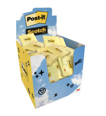 Blocchetto adesivo - 76 x 76 mm - 100 fg - Giallo Canary - Post-it® - expo 60 pezzi
