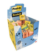 Blocchetto Mini Cubo - 51 x 51 mm - 400 fg - colori assortiti - Post-it® - expo 30 pezzi