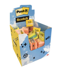 Blocchetto Mini Cubo - 51 x 51 mm - 400 fg - colori assortiti - Post-it® - expo 30 pezzi