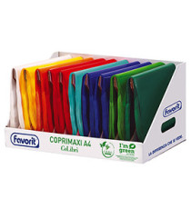 Coprimaxi Colibrì - c/alette - ecoPE - 180 mic - A4 - laccato - colori assortiti - Favorit - expo 300 pezzi
