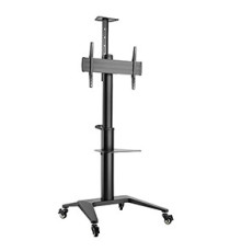 Dacomex - Carrello nero su ruote - 43-65 - VESA 600x400 - Max 70 kg