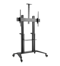 Dacomex - Carrello nero su ruote - Altezza regolabile - 75-105 - VESA 1000x600 - Max 140 kg