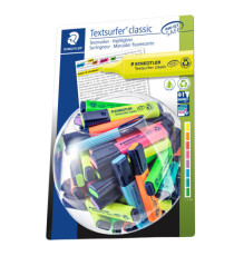 Evidenziatore Textsurfer® Classic - punta a scalpello - tratto 1,0-5,0mm - colori assortiti - Staedtler - expo 100 pezz