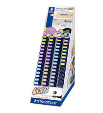 Evidenziatore Textsurfer® Pastel - punta a scalpello - tratto 1,0-5,0mm - colori assortiti - Staedtler - expo 60 pezzi