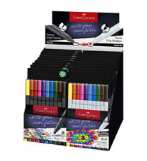 Grip Boldpen + Grip Finepen - colori assortiti - Faber-Castell - expo da 20 astucci