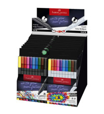 Grip Boldpen + Grip Finepen - colori assortiti - Faber-Castell - expo da 20 astucci