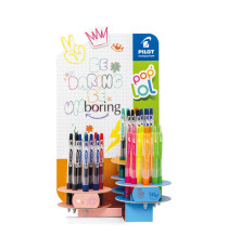 Roller gel pop'lol - colori assortiti classic + neon - Pilot - expo 48 pezzi