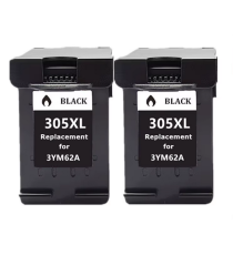 Pack 2 cartucce Hp 305XLBK 3YM62AE compatibili per Hp Deskjet 2710,2720,2724 ENVY 6010,6020,6032,6420,6422