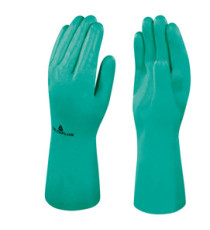 Guanti da lavoro industriale Nitrex VE801 - nitrile floccato cotone - taglia 08 - verde - Deltaplus