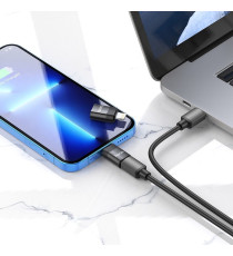 Adattatore USB Type-C Femmina a Lightning 8 Pin Hoco UA17 nero, Supporta ricarica e sincronizzazione dati