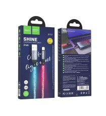 Cavo di ricarica da USB-A a Lightning Hoco U112 ricarica fast 2.4A 1mt con Illuminazione LED Gradient Colorful