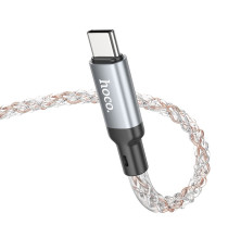 Cavo di ricarica da USB-A a USB Type-C Hoco U112 ricarica fast 3A 1mt con Illuminazione LED Gradient Colorful trasferimento dati