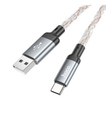 Cavo di ricarica da USB-A a USB Type-C Hoco U112 ricarica fast 3A 1mt con Illuminazione LED Gradient Colorful trasferimento dati