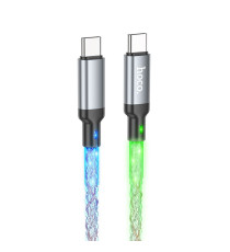 Cavo di ricarica da USB-C a USB Type-C Hoco U112 ricarica fast 3A 60W 1mt Illuminazione LED Gradient Colorful trasferimento dati