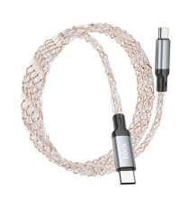 Cavo di ricarica da USB-C a USB Type-C Hoco U112 ricarica fast 3A 60W 1mt Illuminazione LED Gradient Colorful trasferimento dati