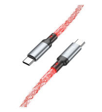 Cavo di ricarica da USB-C a USB Type-C Hoco U112 ricarica fast 3A 60W 1mt Illuminazione LED Gradient Colorful trasferimento dati
