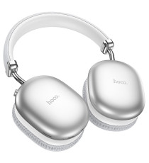 Cuffie Bluetooth Wireless HOCO W35 Max Silver – Autonomia fino a 90 Ore, Bluetooth 5.3 stabile e veloce, Supporto TF Card e AUX