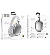 Cuffie Bluetooth Wireless HOCO W35 Max Silver – Autonomia fino a 90 Ore, Bluetooth 5.3 stabile e veloce, Supporto TF Card e AUX
