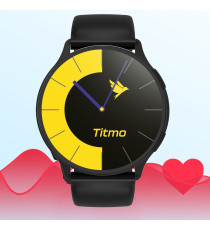 Smartwatch Titmo O-200 nero, premium con display AMOLED, GPS integrato e chiamate Bluetooth, Autonomia fino a 10 giorni
