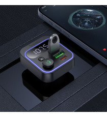 Trasmettitore Bluetooth Auto Hoco E85 con USB-C PD + QC3.0 38W, Bluetooth 5.4, musica wireless, vivavoce