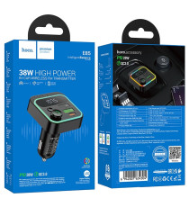 Trasmettitore Bluetooth Auto Hoco E85 con USB-C PD + QC3.0 38W, Bluetooth 5.4, musica wireless, vivavoce