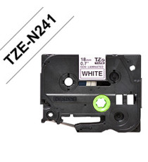 Brother - Nastro - Nero/Bianco - TZEN241 - 18mm x 8mt