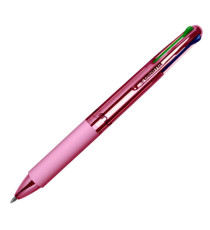 Penna a sfera scatto 4 Color - fusto cromato - Osama - expo 42 pezzi