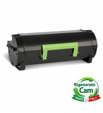 Toner 502X nero 50F2X00 rigenerato CAM di alta qualità, made in Italy per Lexmark MS410,MS415,MS510,MS610 10.000 pagine