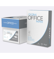 Carta fotocopie A3 29.7x42cm 80gr Global Office paper bianca 500ff superficie brillante e qualità superiore - FSC,ECF,ECOLABEL