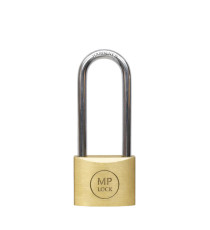 Lucchetto ad arco lungo - 40 mm - acciaio cromato - Metalplus